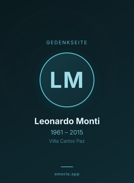 Gedenkportrait von Leonardo Monti