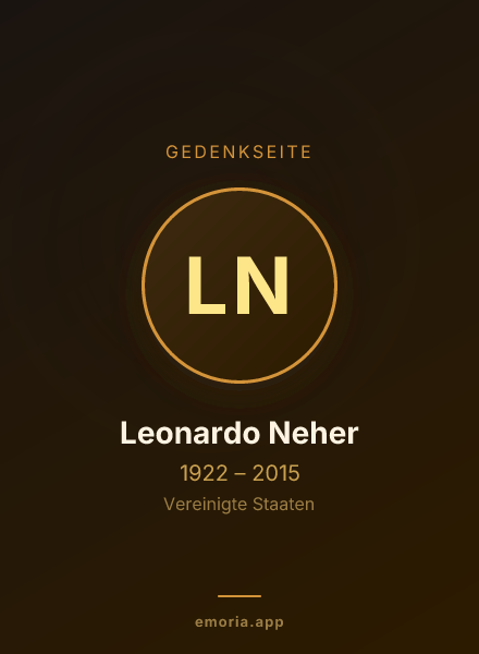 Gedenkportrait von Leonardo Neher