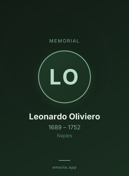 Memorial portrait of Leonardo Oliviero