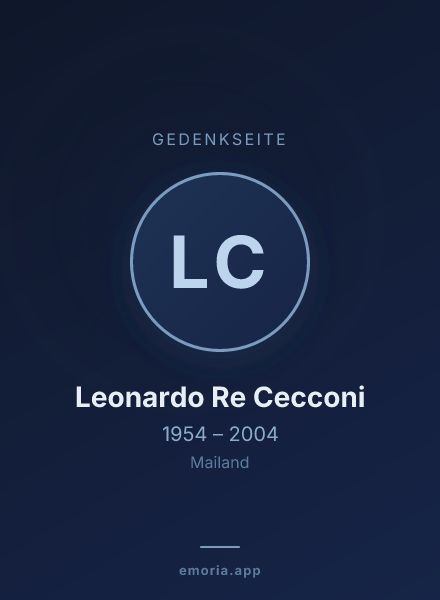 Gedenkportrait von Leonardo Re Cecconi