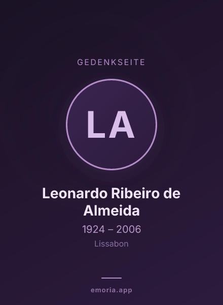 Gedenkportrait von Leonardo Ribeiro de Almeida