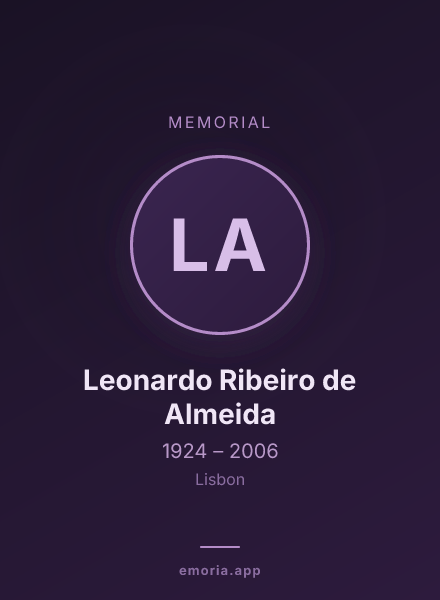 Memorial portrait of Leonardo Ribeiro de Almeida