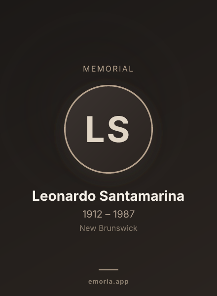 Memorial portrait of Leonardo Santamarina