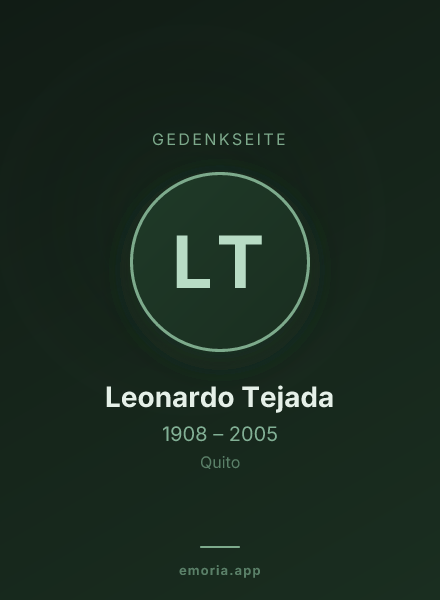 Gedenkportrait von Leonardo Tejada