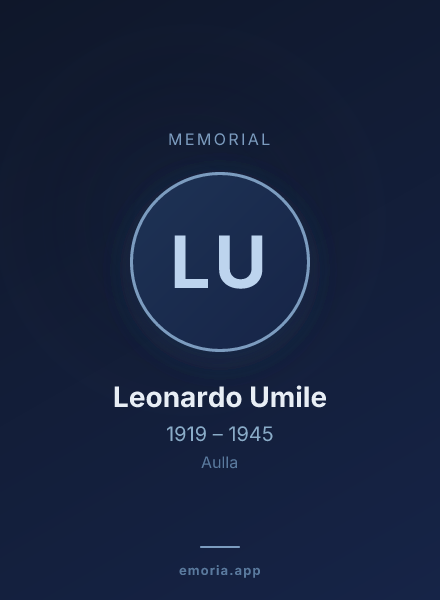 Memorial portrait of Leonardo Umile