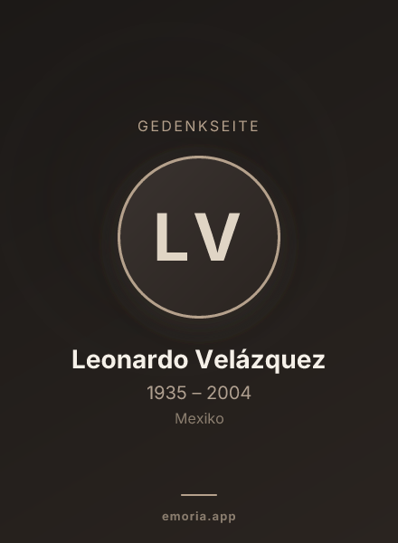 Gedenkportrait von Leonardo Velázquez