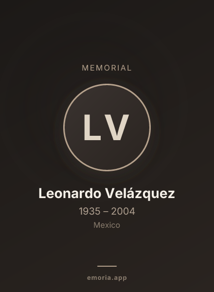 Memorial portrait of Leonardo Velázquez