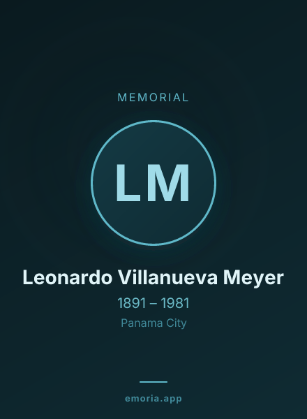 Memorial portrait of Leonardo Villanueva Meyer
