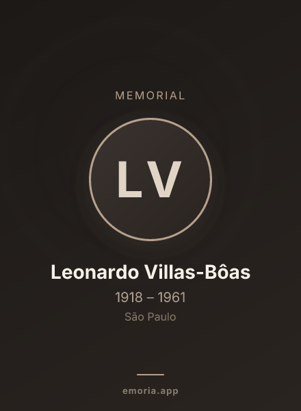 Memorial portrait of Leonardo Villas-Bôas