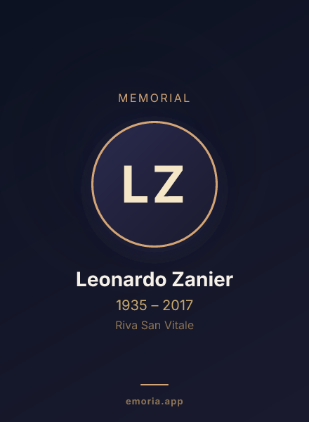 Memorial portrait of Leonardo Zanier