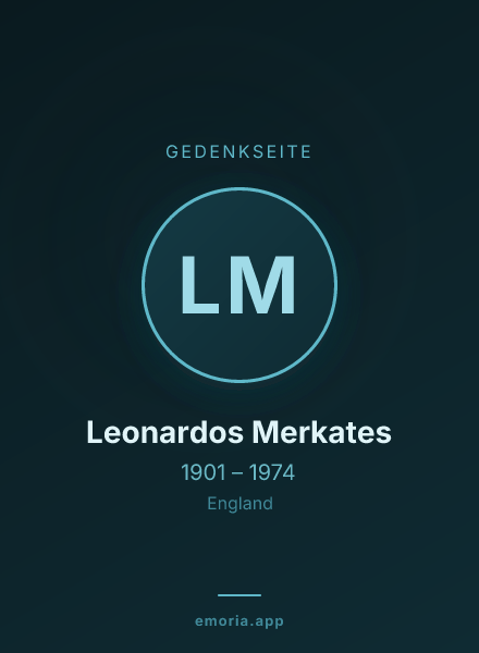 Gedenkportrait von Leonardos Merkates
