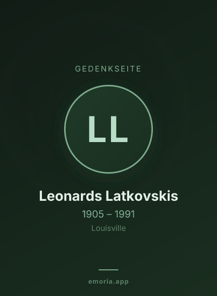 Gedenkportrait von Leonards Latkovskis