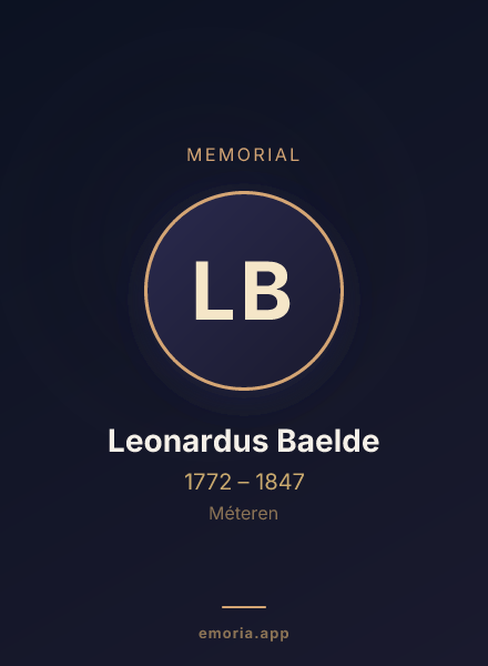 Memorial portrait of Leonardus Baelde