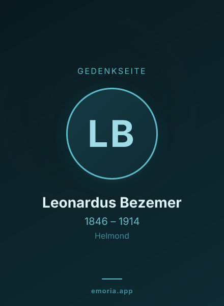 Gedenkportrait von Leonardus Bezemer