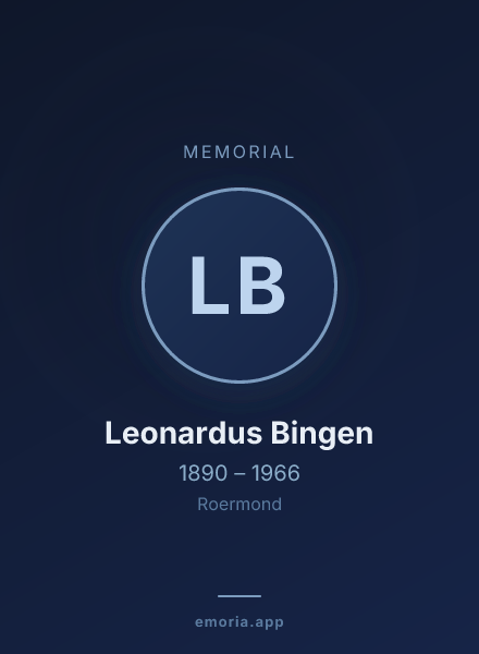 Memorial portrait of Leonardus Bingen