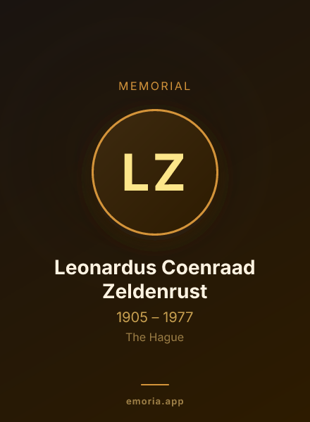 Memorial portrait of Leonardus Coenraad Zeldenrust