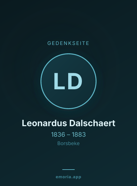 Gedenkportrait von Leonardus Dalschaert