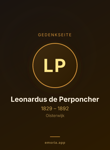 Gedenkportrait von Leonardus de Perponcher