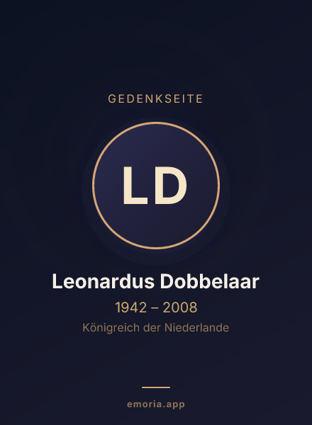 Gedenkportrait von Leonardus Dobbelaar