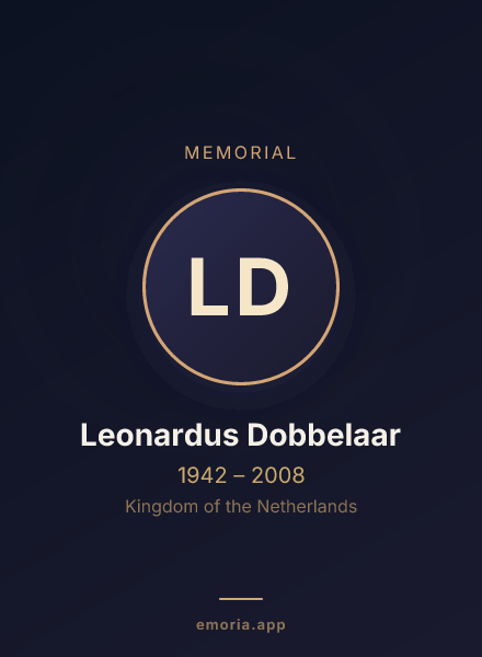Memorial portrait of Leonardus Dobbelaar