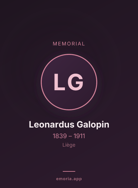 Memorial portrait of Leonardus Galopin