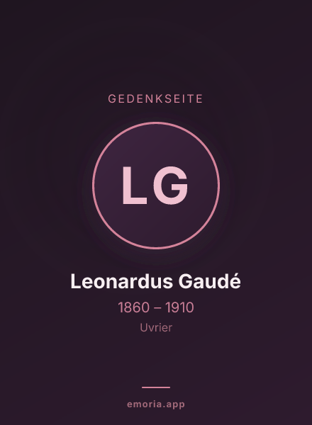 Gedenkportrait von Leonardus Gaudé