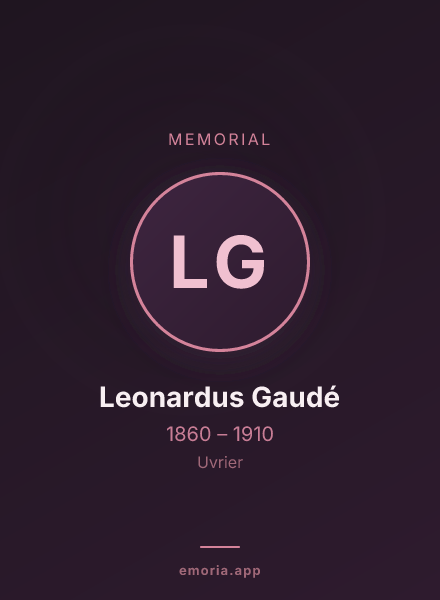 Memorial portrait of Leonardus Gaudé