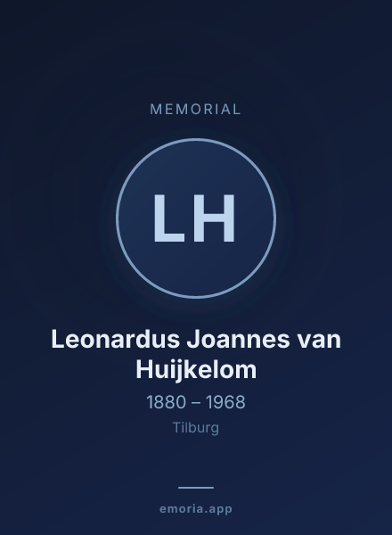 Memorial portrait of Leonardus Joannes van Huijkelom