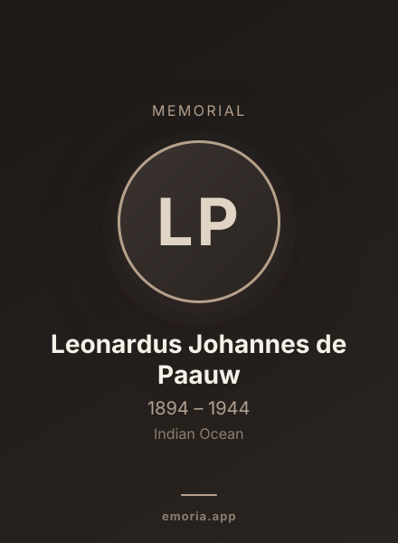 Memorial portrait of Leonardus Johannes de Paauw