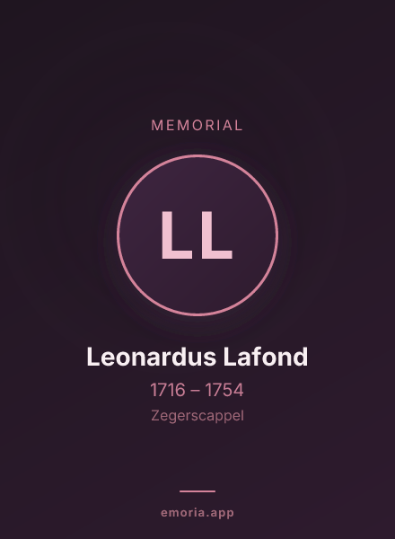 Memorial portrait of Leonardus Lafond