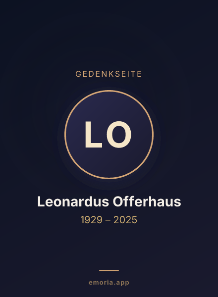 Gedenkportrait von Leonardus Offerhaus