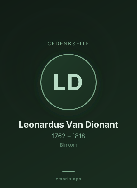 Gedenkportrait von Leonardus Van Dionant