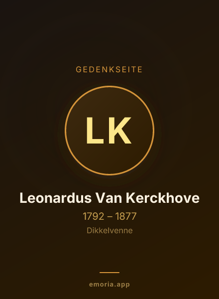 Gedenkportrait von Leonardus Van Kerckhove
