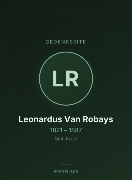 Gedenkportrait von Leonardus Van Robays