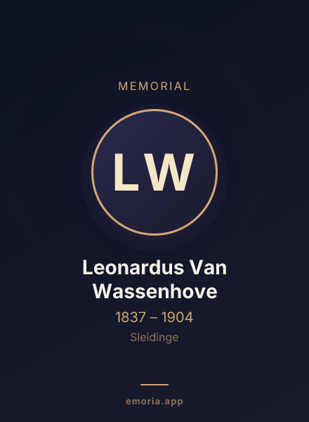 Memorial portrait of Leonardus Van Wassenhove