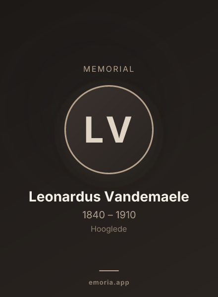 Memorial portrait of Leonardus Vandemaele