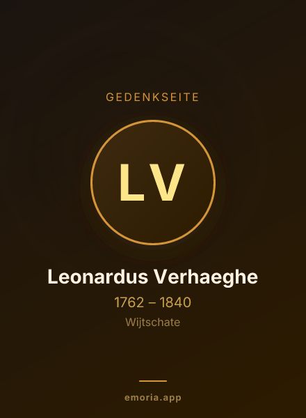 Gedenkportrait von Leonardus Verhaeghe