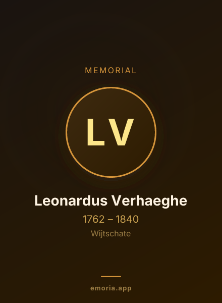 Memorial portrait of Leonardus Verhaeghe