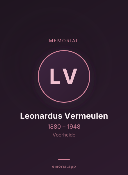 Memorial portrait of Leonardus Vermeulen