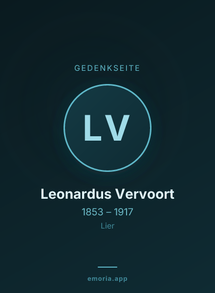 Gedenkportrait von Leonardus Vervoort