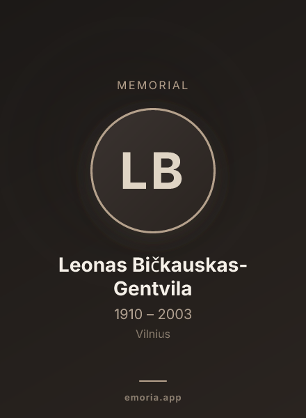 Memorial portrait of Leonas Bičkauskas-Gentvila