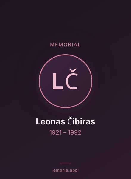 Memorial portrait of Leonas Čibiras