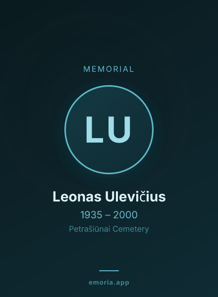 Memorial portrait of Leonas Ulevičius