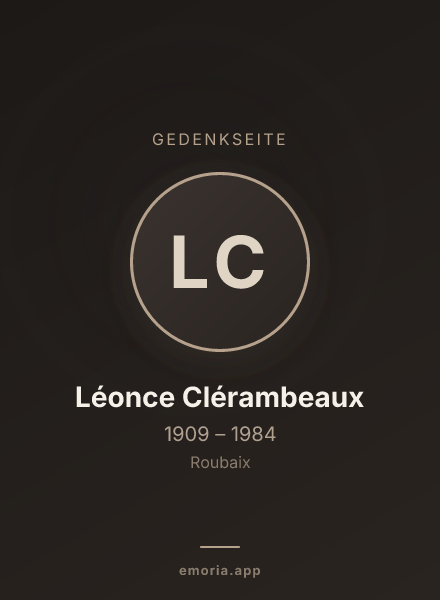 Gedenkportrait von Léonce Clérambeaux