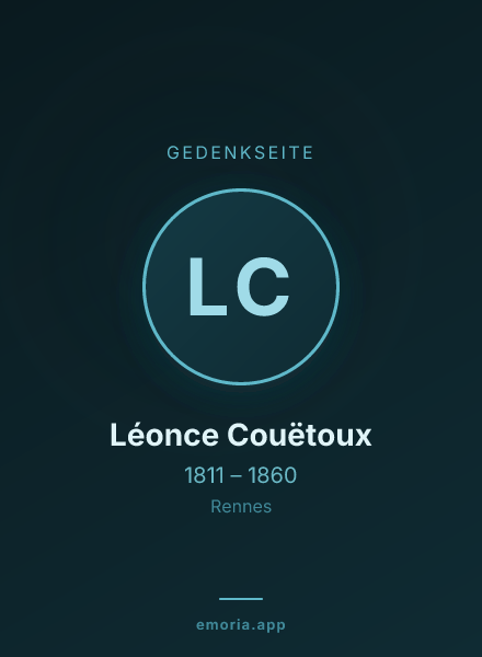 Gedenkportrait von Léonce Couëtoux