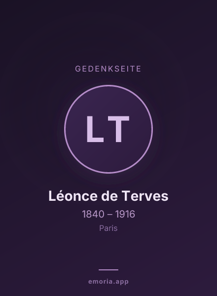 Gedenkportrait von Léonce de Terves