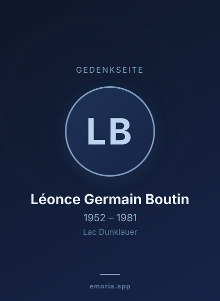 Gedenkportrait von Léonce Germain Boutin