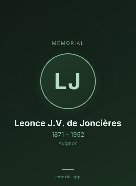 Memorial portrait of Leonce J.V. de Joncières