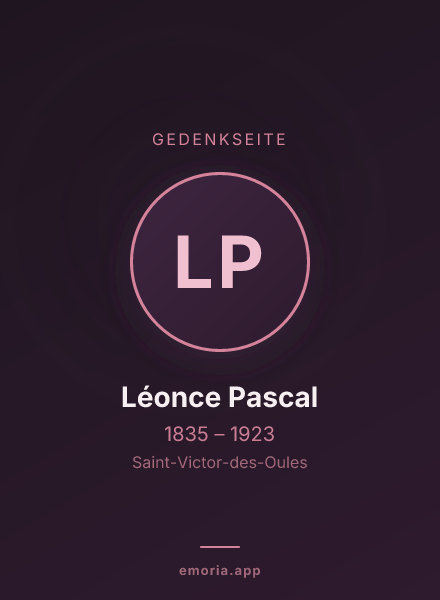 Gedenkportrait von Léonce Pascal