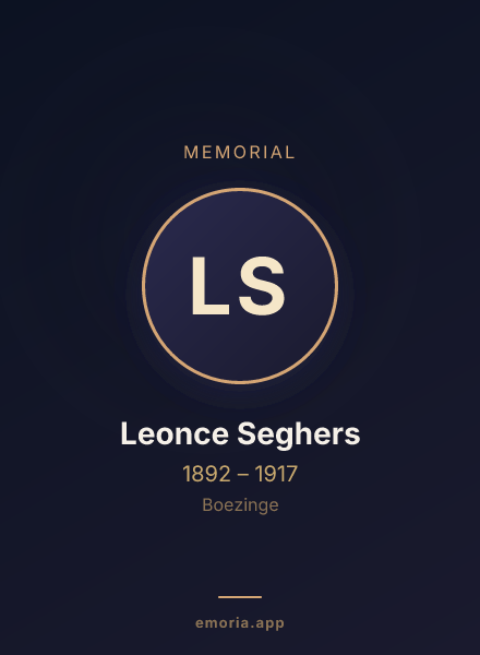Memorial portrait of Leonce Seghers